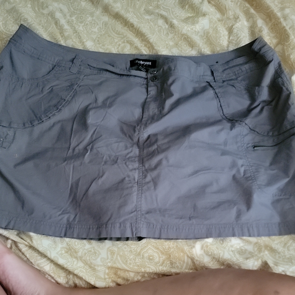 Lane Bryant Gray Mini Skirt